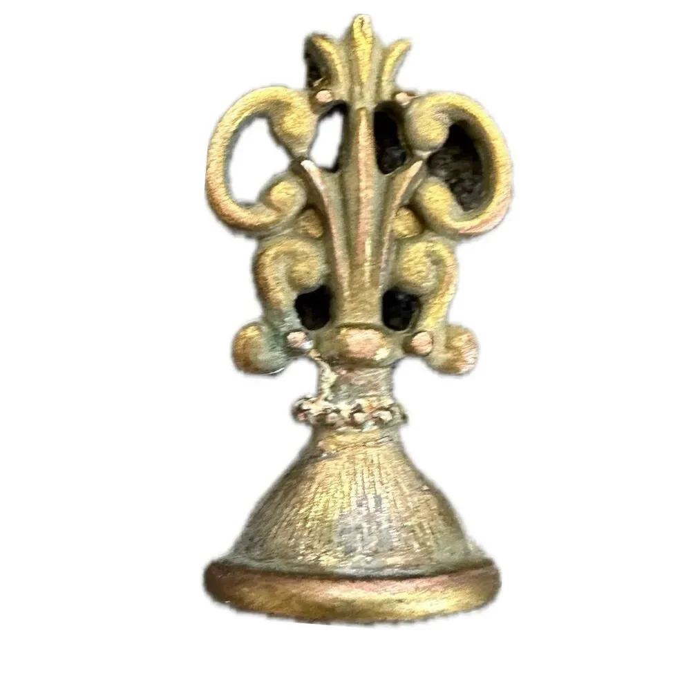 Vintage Collectable Rustic Brass Seal Stamp SWAK Aged Patina Tarnished Charm